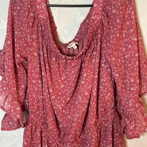 Indulge Pink Flutter Sleeve Romper with Ruched Details